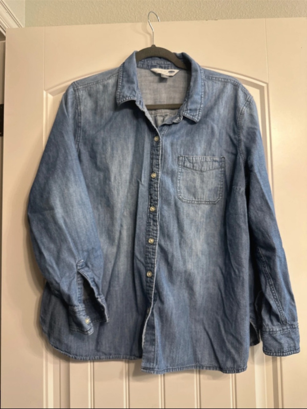 Old Navy Light Blue Denim Shirt - Classic Collar